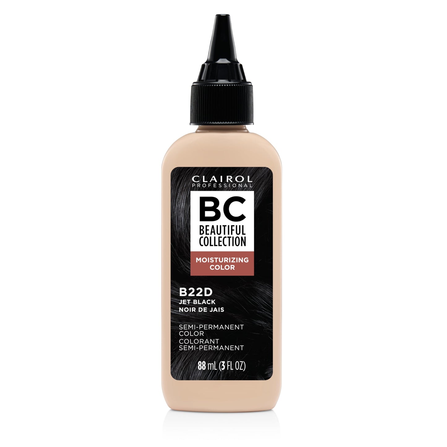 Clairol Professional Beautiful Collection Hair Color, 22D Jet Black, 3 Fl Oz - Packaging May Vary