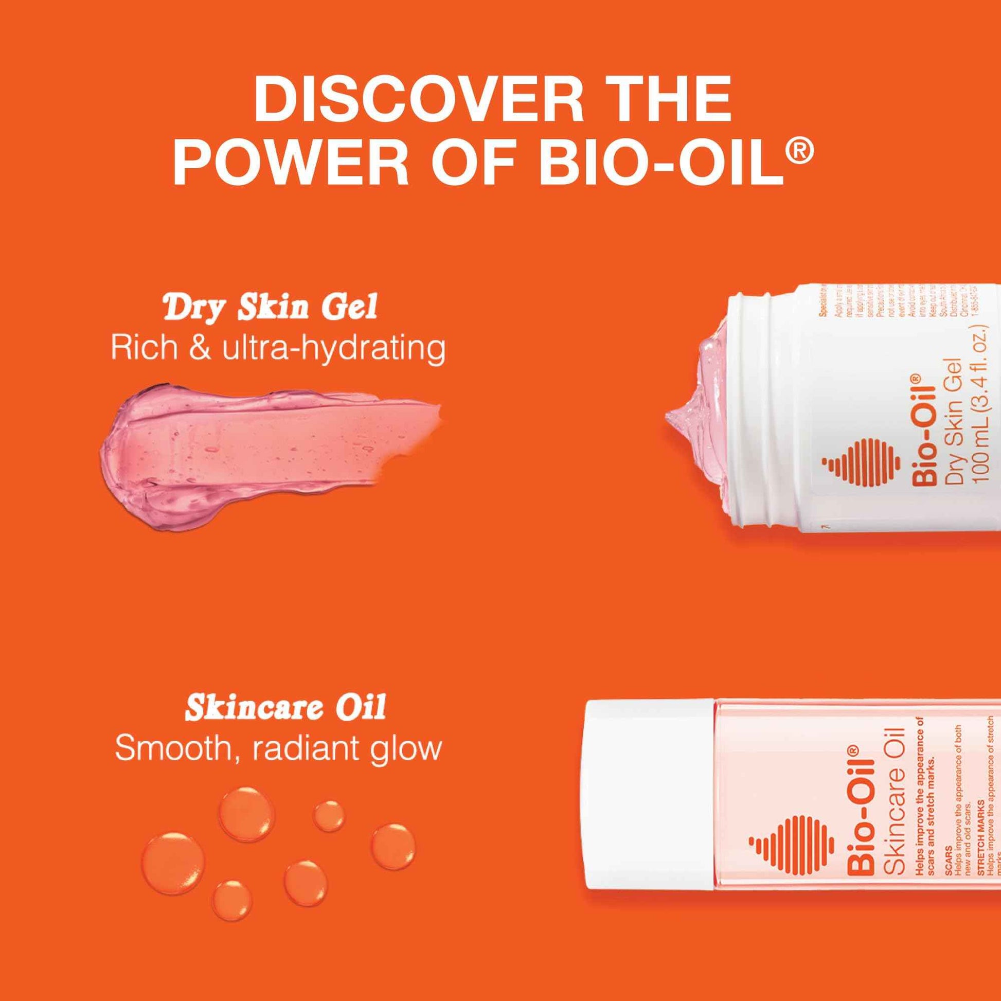 Bio-Oil Travel Skincare Bundle for Scars, Stretch Marks, and Dry Skin, Includes Skin Care Oil (2 oz) and Dry Skin Gel (1.7 oz)