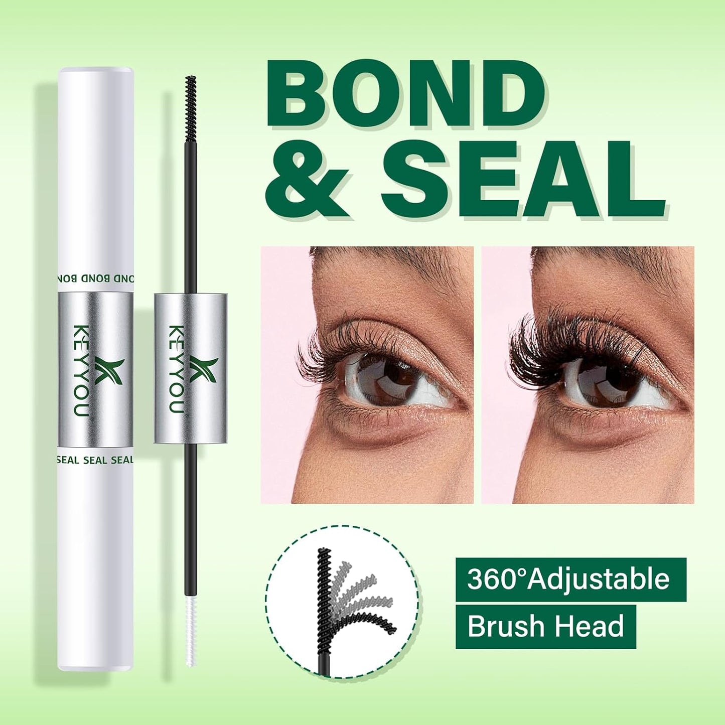 Lash Bond and Seal - Waterproof DIY Lash Extension Glue | Strong, Gentle, Latex-Free, 10ML (Black)