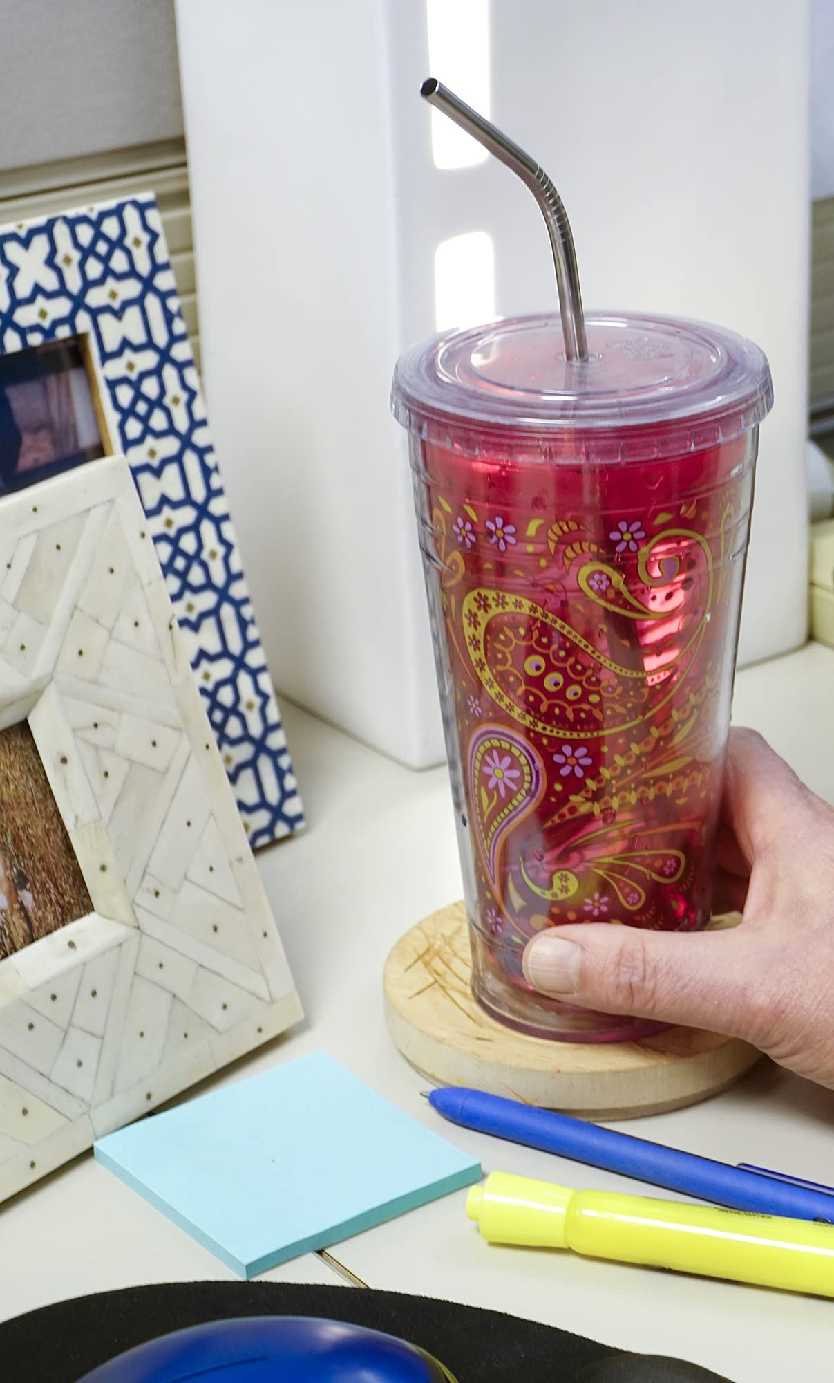 RSVP International Endurance Stainless Steel 10.5" Drink Straws, 4 Count | 5mm Fits Most Tumblers| Reusable & Durable | For Smoothies, Frappes, Sodas, Tea & More | Dishwasher Safe