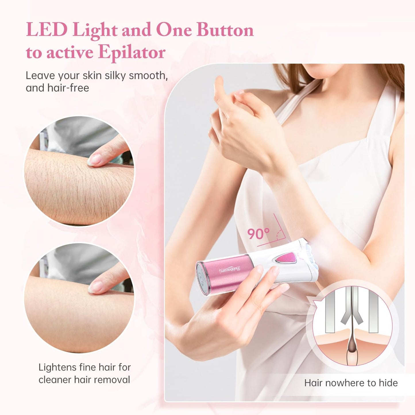 Facial Epilator - Smooth Glide Hair Remover for Women | Face, Bikini, Legs & Arms