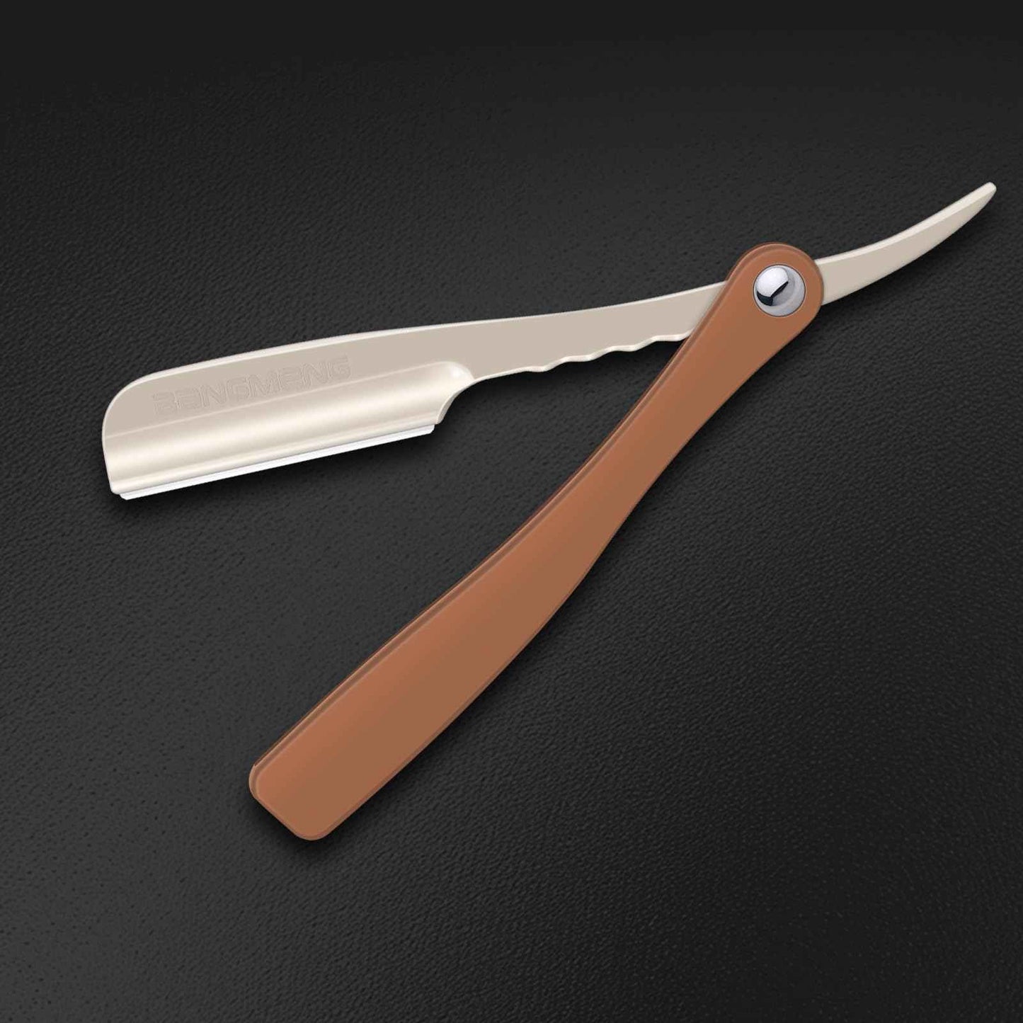 BANGMENG Straight Razor for Men, Professional Barber Razor with 20 Stainless Steel Blades, Edge Single Blade Shavette Shaving Razor for Smooth Precise Shave