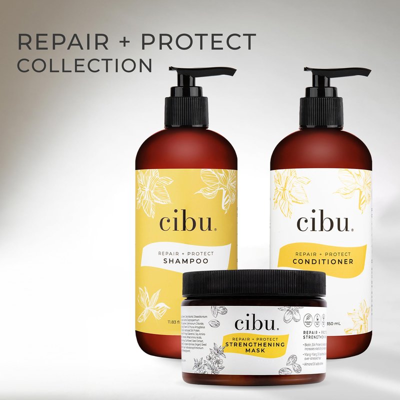 CIBU Repair + Protect Hair Conditioner for Damaged Dry Hair, 1 Liter - Protects from Breakage and Split Ends, Leaves Strands Smooth and Luxurious - Color Safe Repair Conditioner Gentle for Daily Use