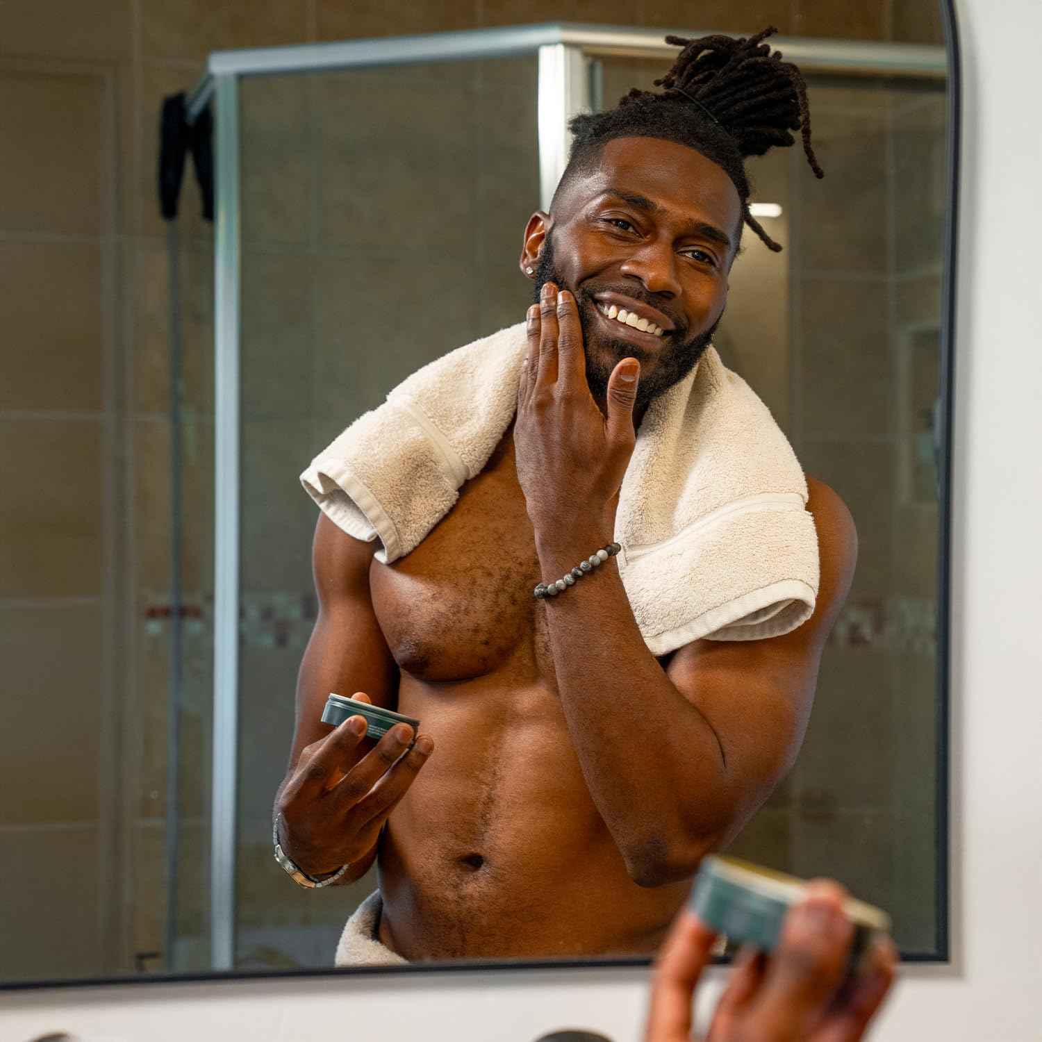 Badger Organic Beard Balm - Leave-In Conditioner, Styling & Moisturizing Treatment for Facial Hair & Mustache, 2 oz