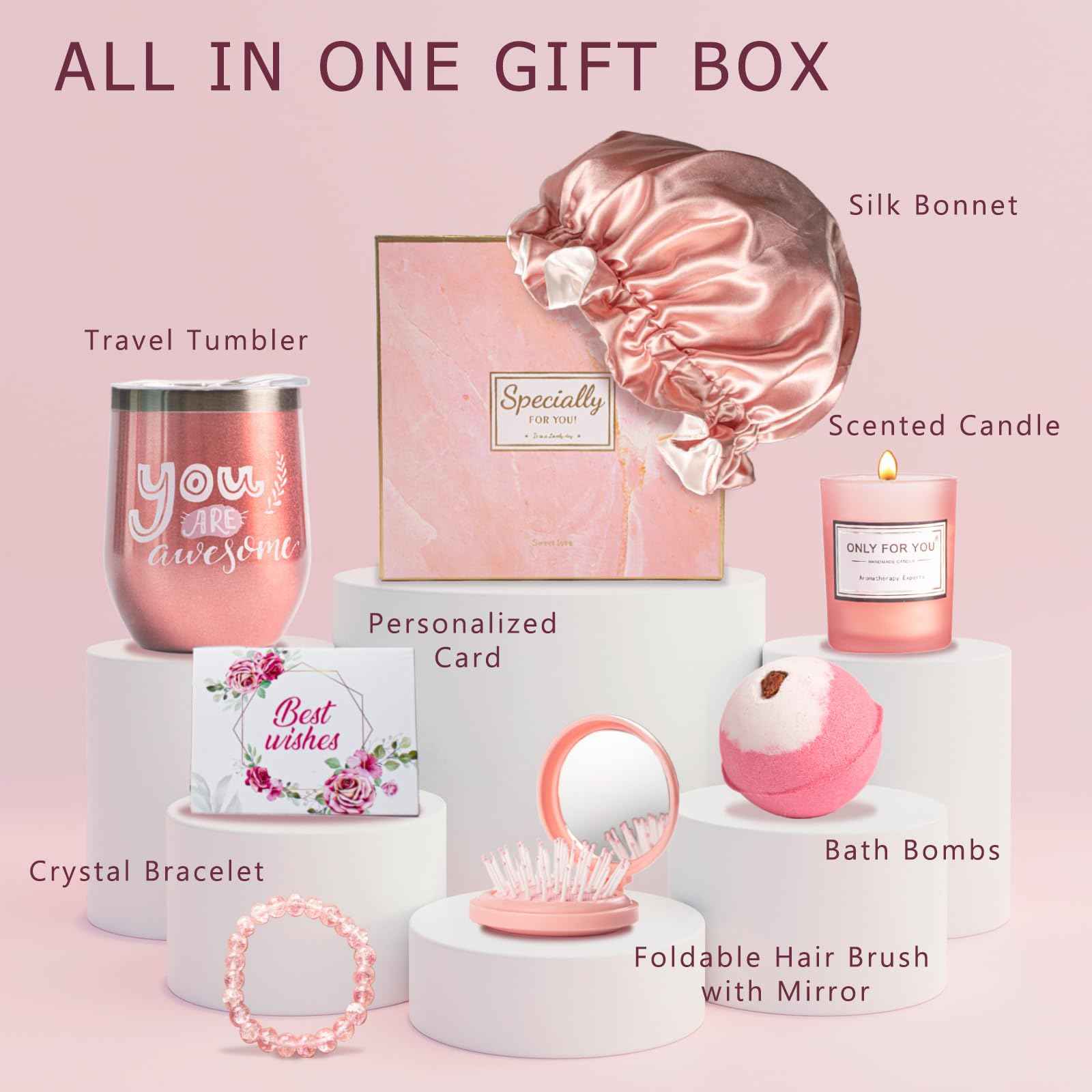 Mother's Day Gifts for Mom Sister Friend Wife, Birthday Gift for Women, Self Care Spa Gift Set for Girlfriend Women Her Employee Nurse, Teacher Appreciation Gifts with Thank You Card for Coworker