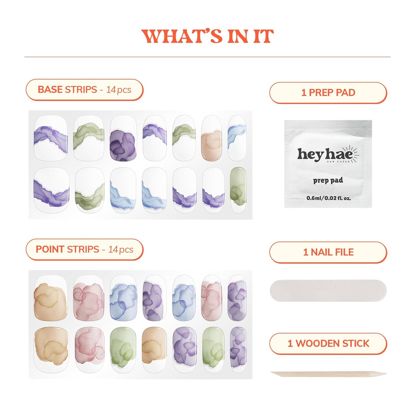 Semi Cured Gel Nail Strips Bundle - Easy Application & Quick Removal | 2 Pack Set