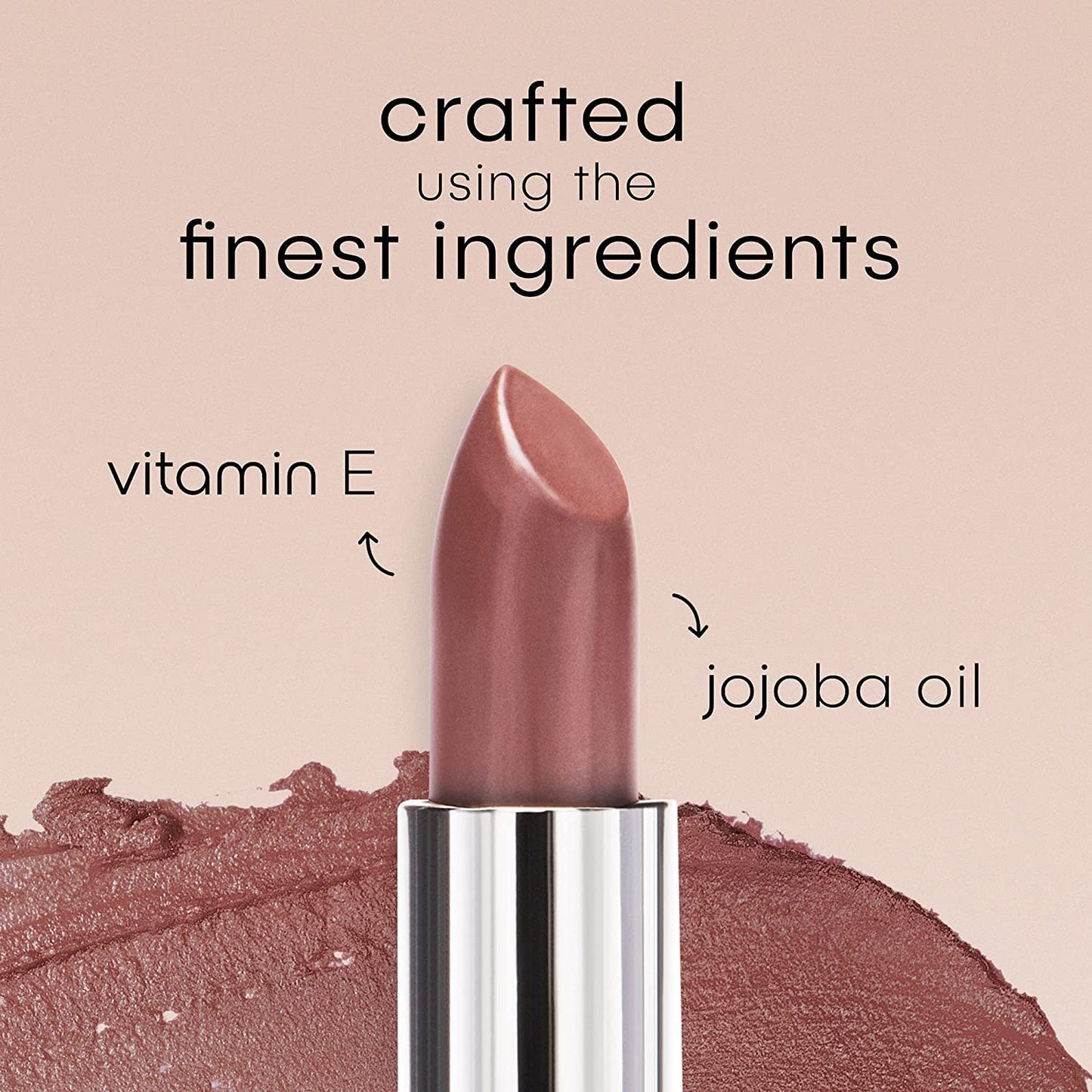 nude envie Mocha Lipstick - Certified Vegan Lipstick Paraben Cruelty, Paraben Free - Enriched with Vitamin E and Jojoba Oil (Attitude)