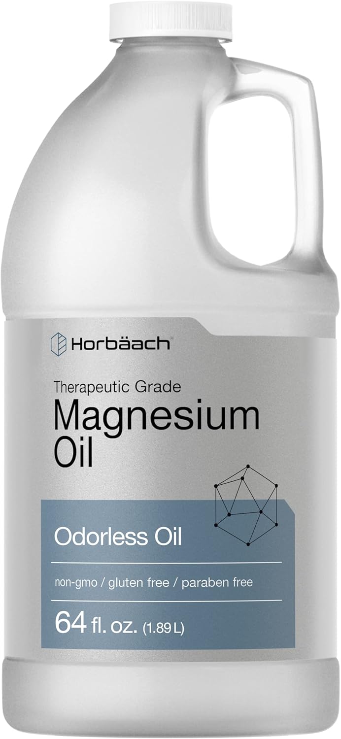 Magnesium Oil - Therapeutic Grade, Vegetarian & Non-GMO | 64 fl. oz Odorless Formula