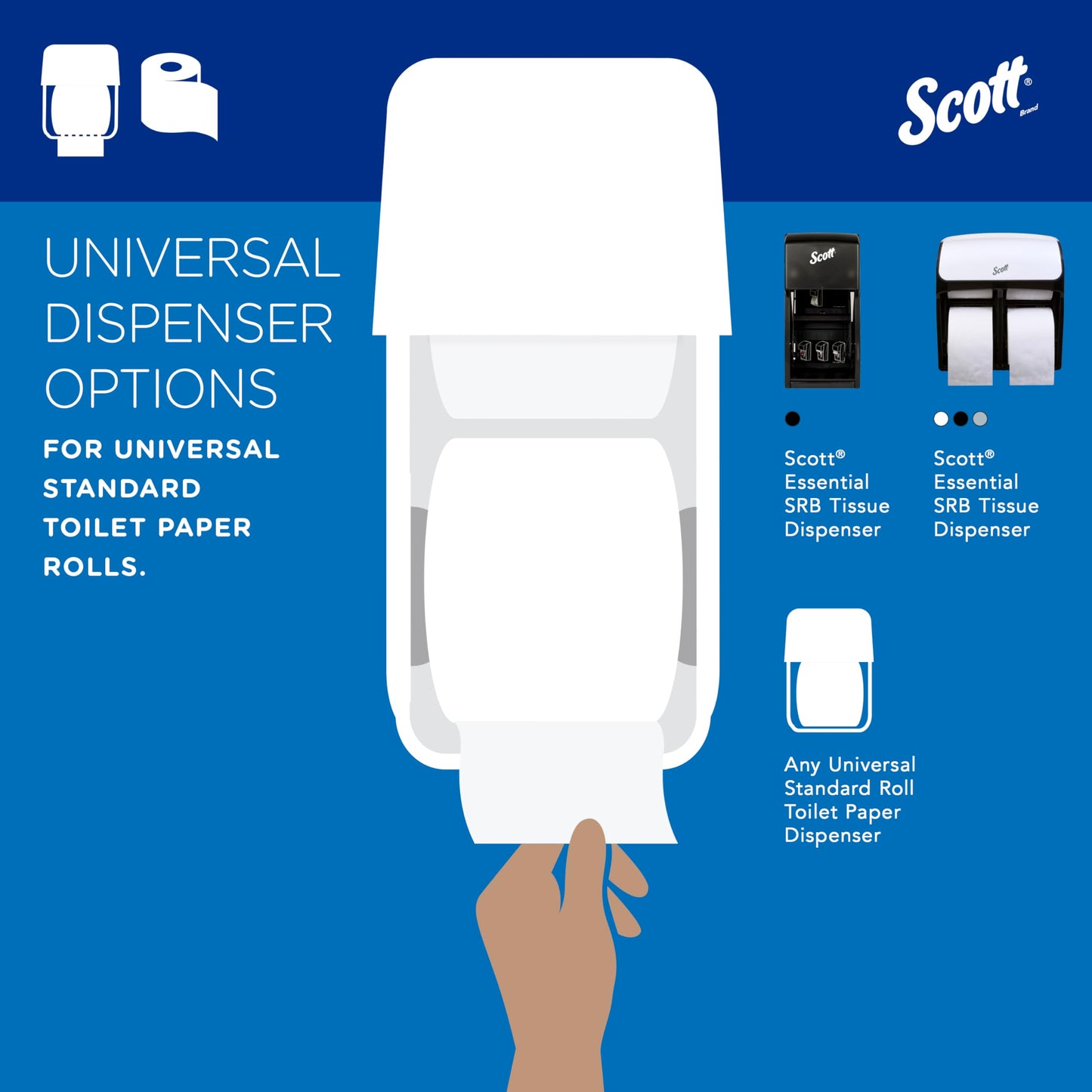 Scott Professional 100% Recycled Fiber Standard Roll Bulk Toilet Paper (13217), 2-Ply, Elevated Design, White, Individually Wrapped (80 Rolls of 473 Sheets, 37,840 Sheet Total)