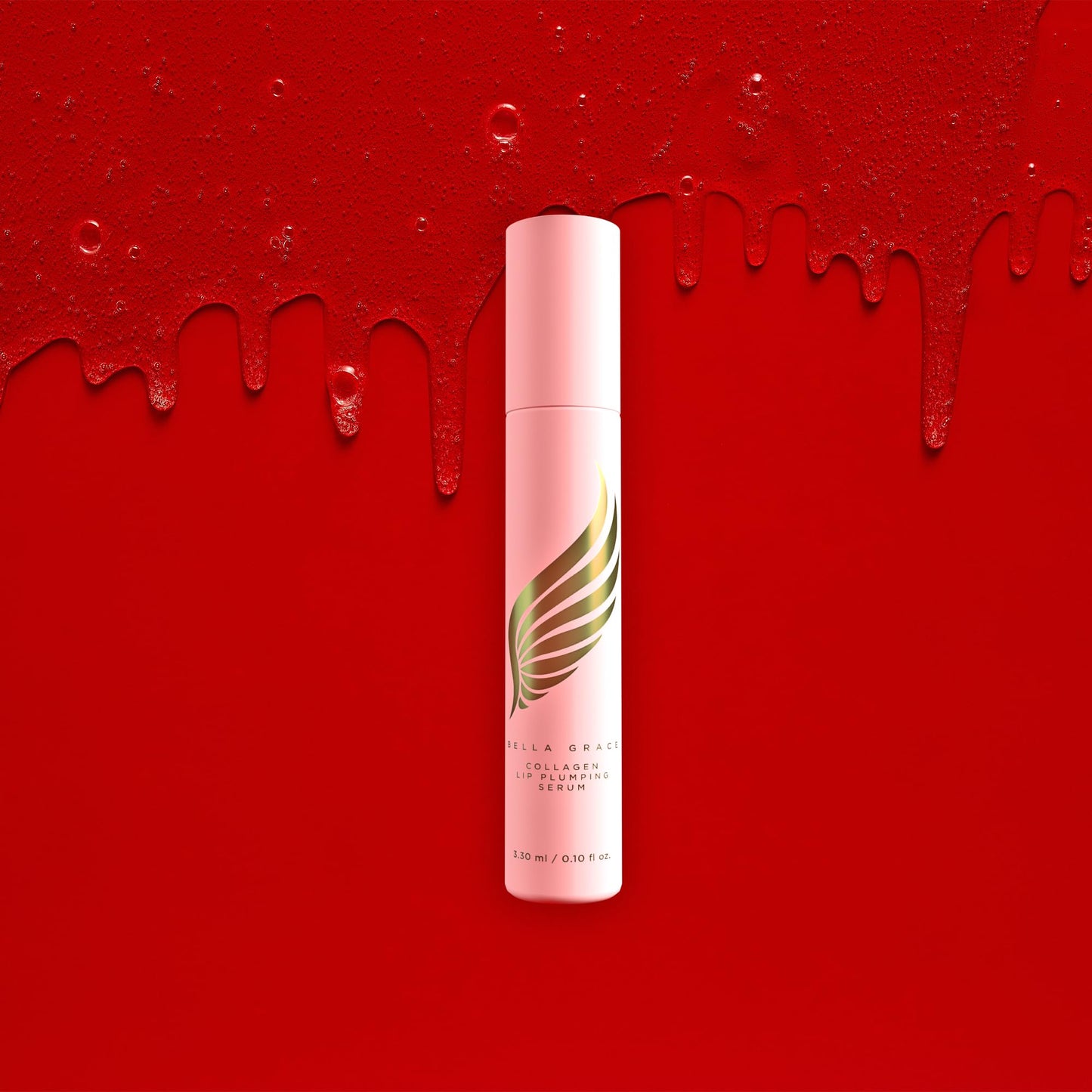 Bella Grace Vegan Collagen Lip Plumper Serum, Vitamin E, Peptides, Hydrating Lip Care Fuller Plumper Looking Lips, Supports Wrinkles, Fine Lines, Elasticity, Paraben, Sulfate & Cruelty Free, 0.1 fl oz