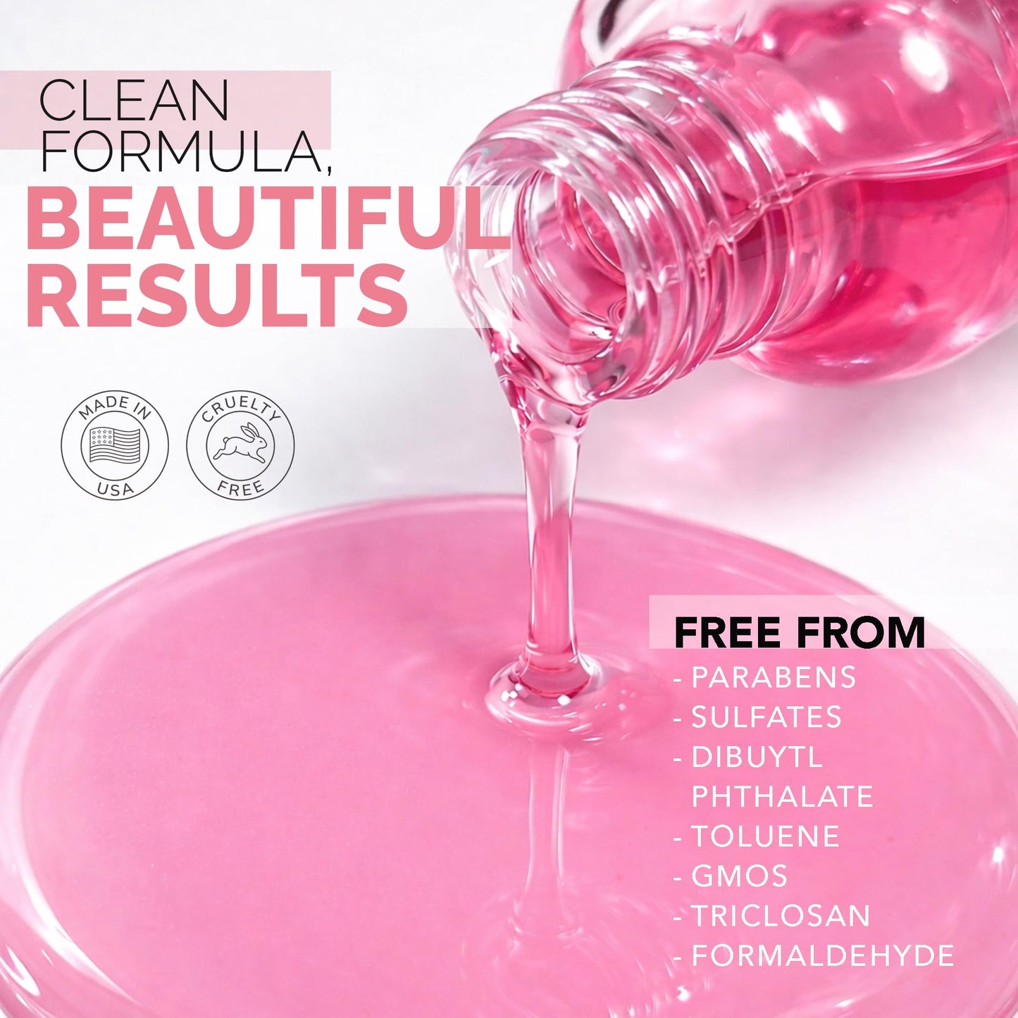 Perfect Formula Pink Gel Coat – Rosey Glow Nail Strengthener & Keratin Treatment, 0.6 oz - Protein-Rich, Glossy Pink Gel Nail Polish for Damaged Nails | Supports Growth & Repair