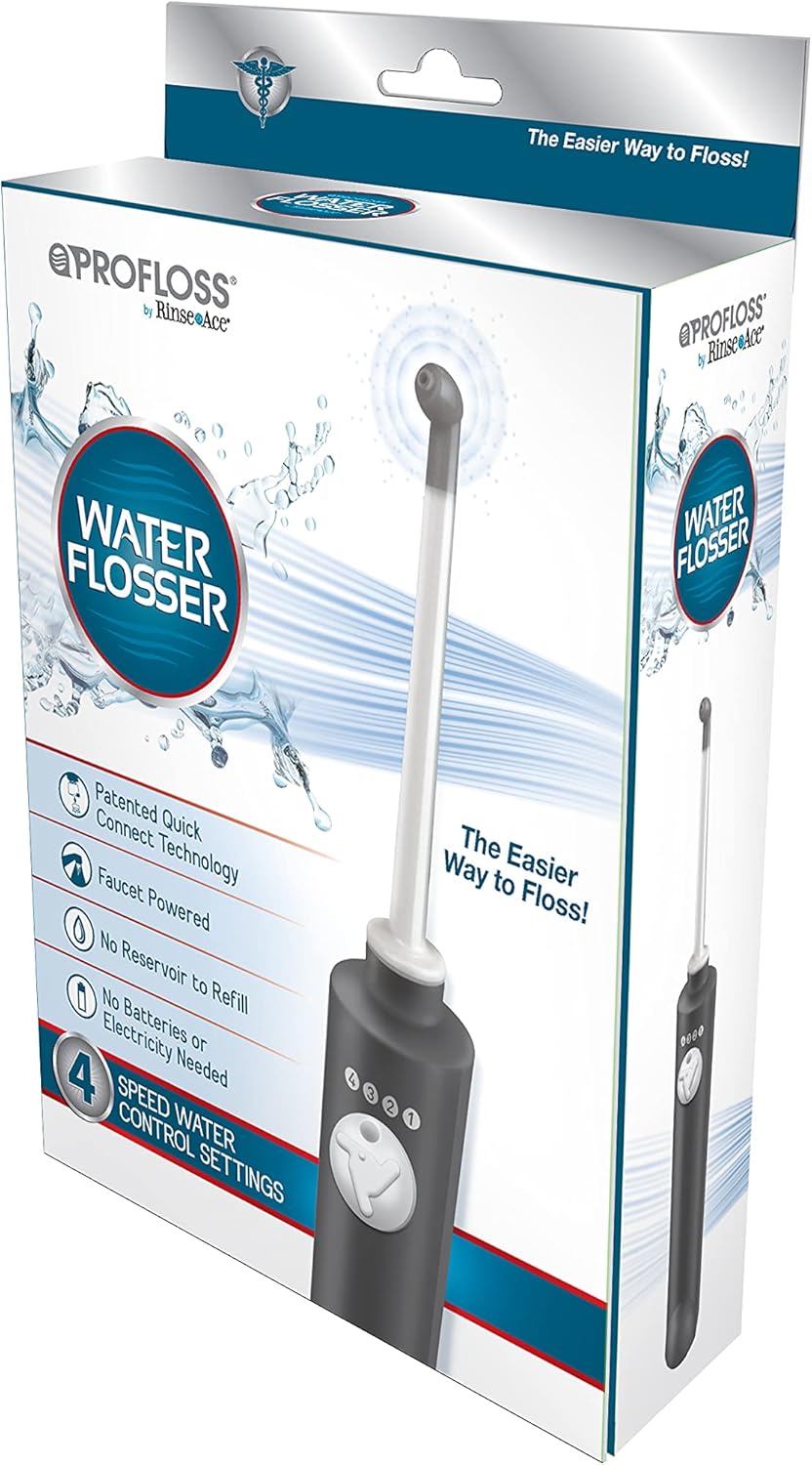 ProFloss Waterflosser - Faucet-Powered Oral Irrigator for Effective Dental Care | Grey