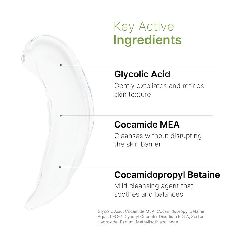 INNOAESTHETICS Deep Cleanser, Professional Grade Purifying Gel, Formula 1701, Glycolic Acid Exfoliating Face Wash (Promotes Collagen Production)
