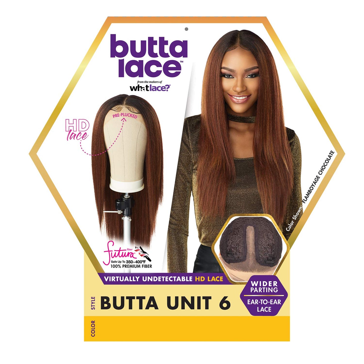 Sensationnel Synthetic HD Lace Front Wig - BUTTA UNIT 6 (1 Jet Black)
