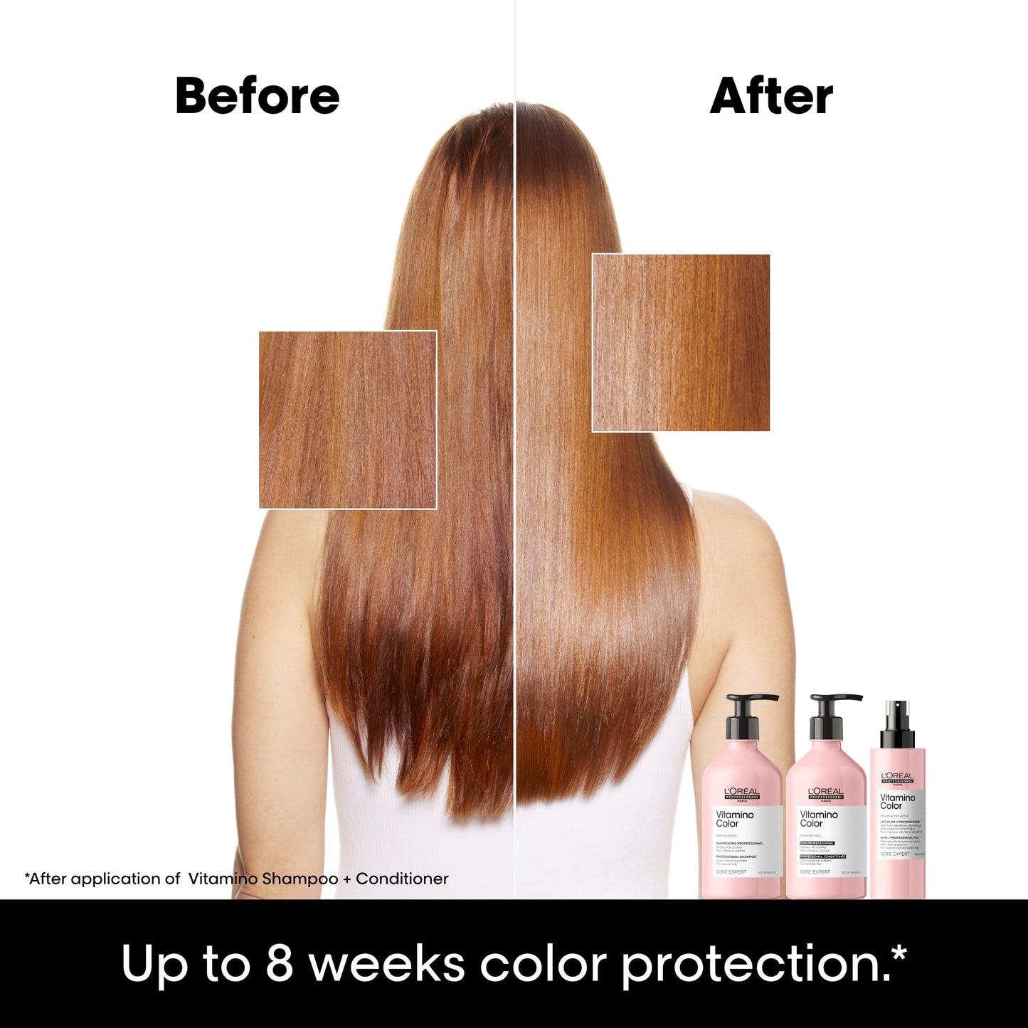 L'Oréal Professionnel Paris Vitamino Color Shampoo - Protects & Preserves Hair Color, Prevents Damage, Adds Vibrancy & Enhances Shine, 16.9 Fl Oz