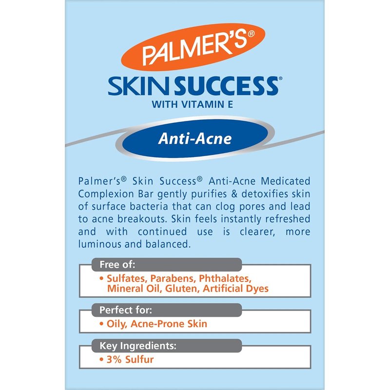 Palmer's Skin Success | Medicated Anti-Acne Complexion Soap Bar - 3.5 Oz (Pack of 12)