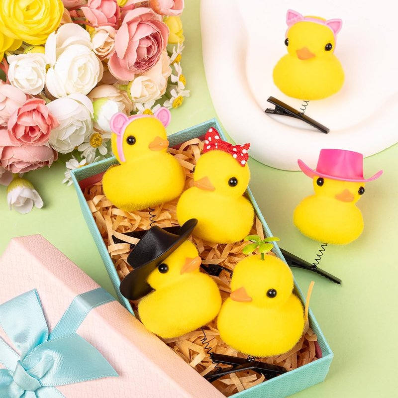 Cute Duck Hair Clips - 36 Pcs Colorful Rave Accessories for Festivals | Party Props
