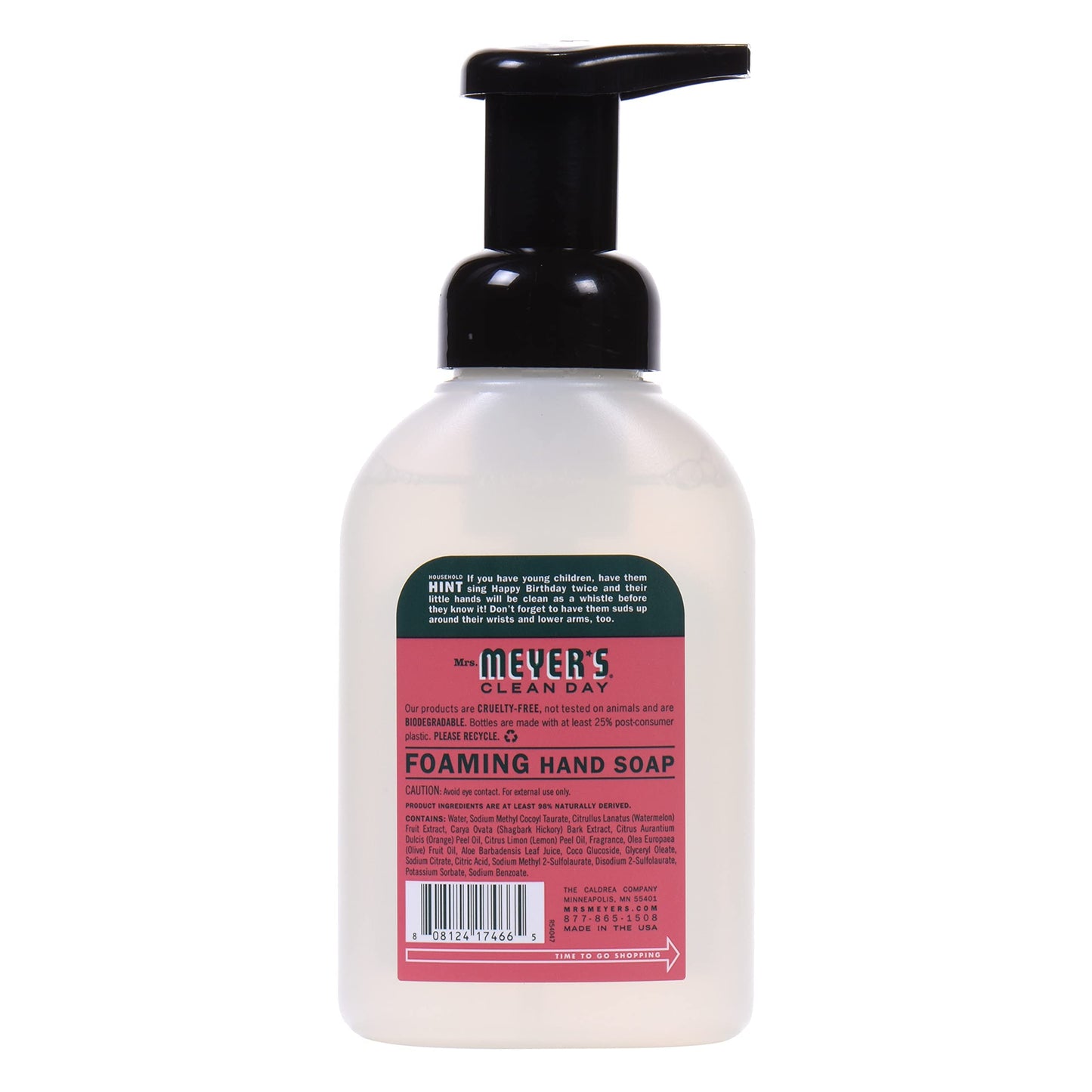 Mrs. MEYER'S CLEAN DAY Foaming Hand Soap, Watermelon, 10 OZ. (Pack of 4)
