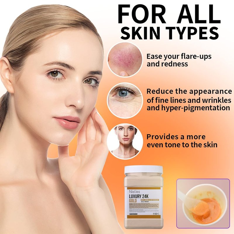 Jelly Face Mask Bundle - 24K Gold & Vampire+ Hyaluronic Acid | Hydrating HydroJelly Masks for Facials & Vajacial
