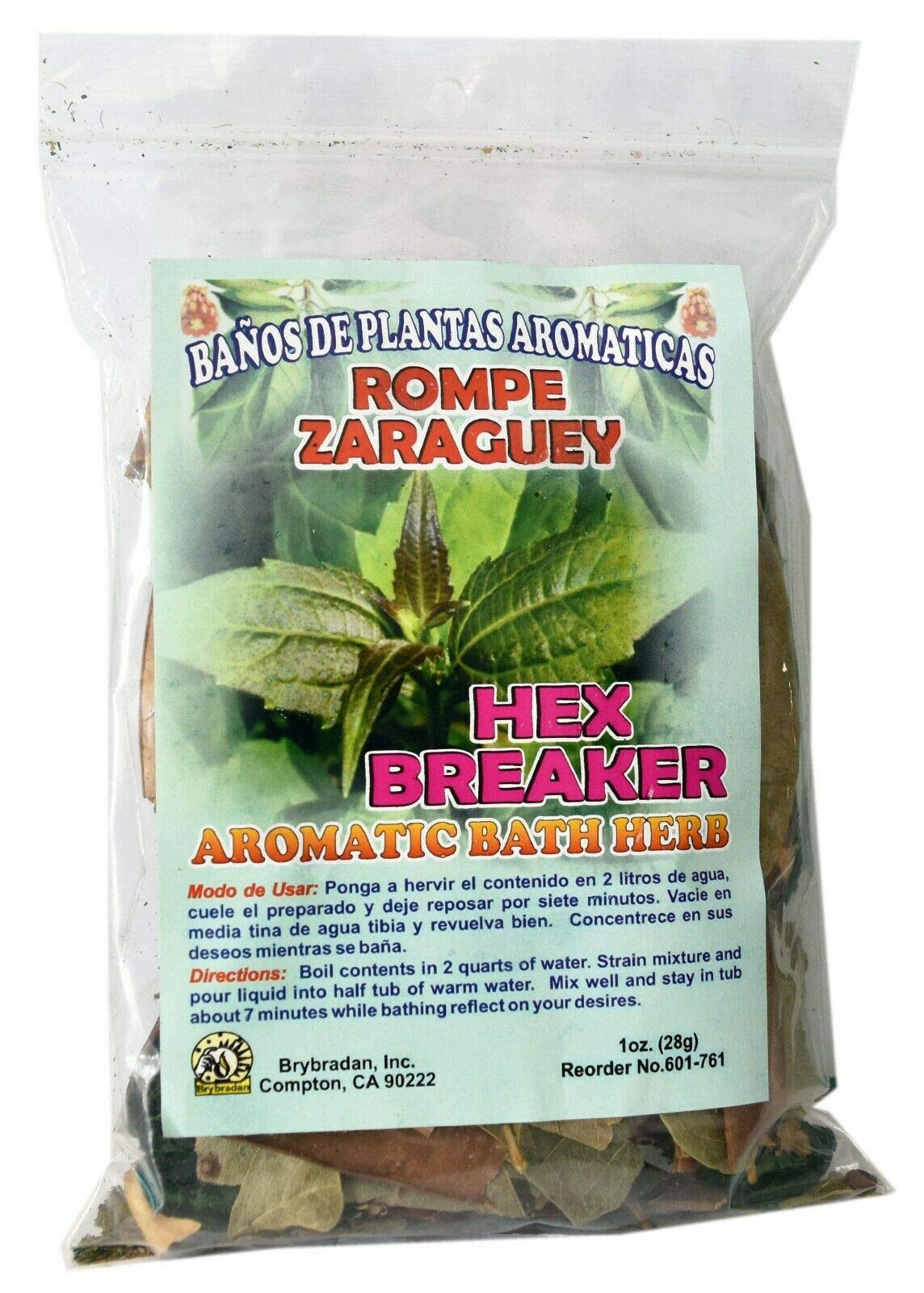 1 PC Aromatic Soothing Herbal Bath HEX Breaker ROMPE ZARAGUEY BANO DE PLANTAS AROMATICAS - Made in USA - 1 OZ