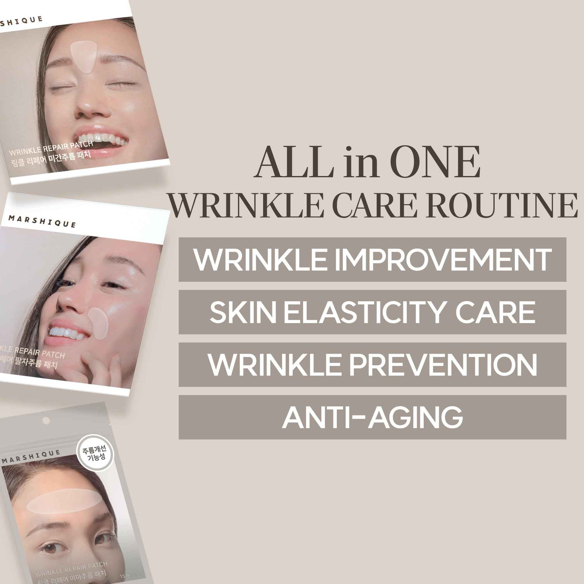 MARSHIQUE Between the Eyes Wrinkle Patches - Gifts for Mom & Dad - Frown Lines Eleven Lines Non invasive Face Wrinkles Smoothers - Tape Tox - Korea Beauty Care, 55 Patches