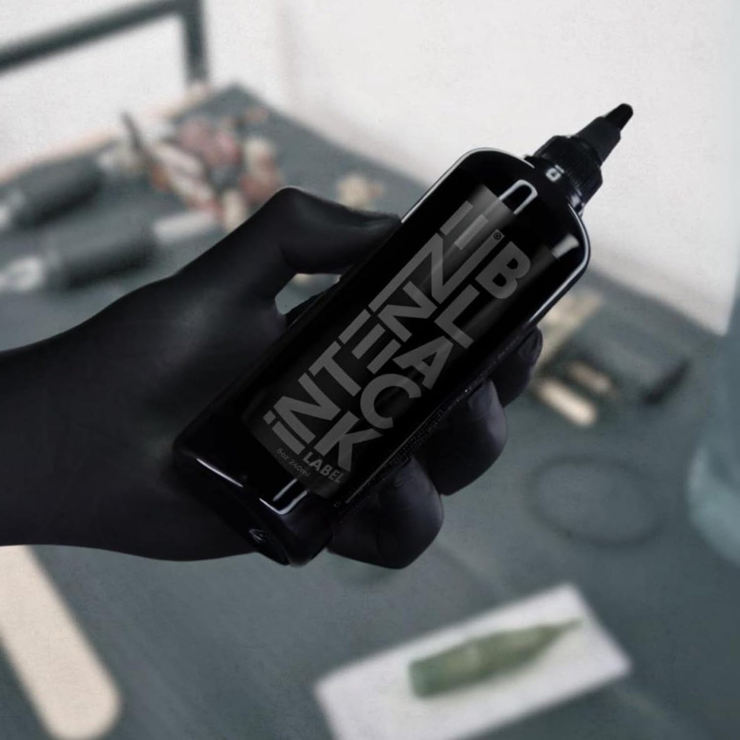 Intenze Black Label Tattoo Ink - Professional Grade 8oz Bottle | ISO Certified, Made in USA