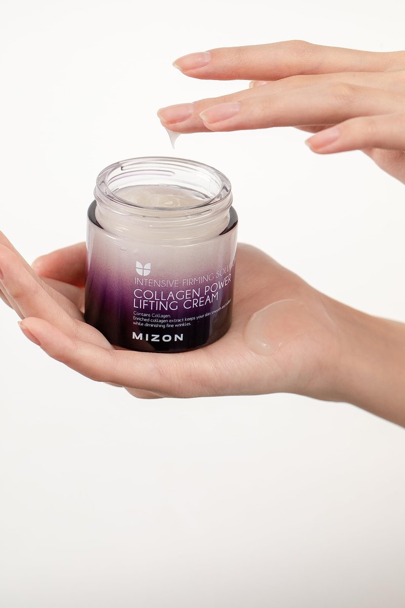 MIZON Marine Collagen Power Lifting Cream | Korean Anti Aging Face Cream for Wrinkles & Elasticity | Collagen & Hyaluronic Acid Moisturizer for Women | 2.53 fl oz