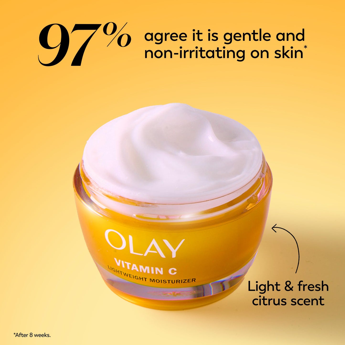 Olay Vitamin C Face Moisturizer, Brightening Cream for Women, Instant Hydration, Evens Tone, Dark Spot & Hyperpigmentation Reduction, Glowing Skin Care - Niaciniamide, Lactic Acid, 1.7 Oz