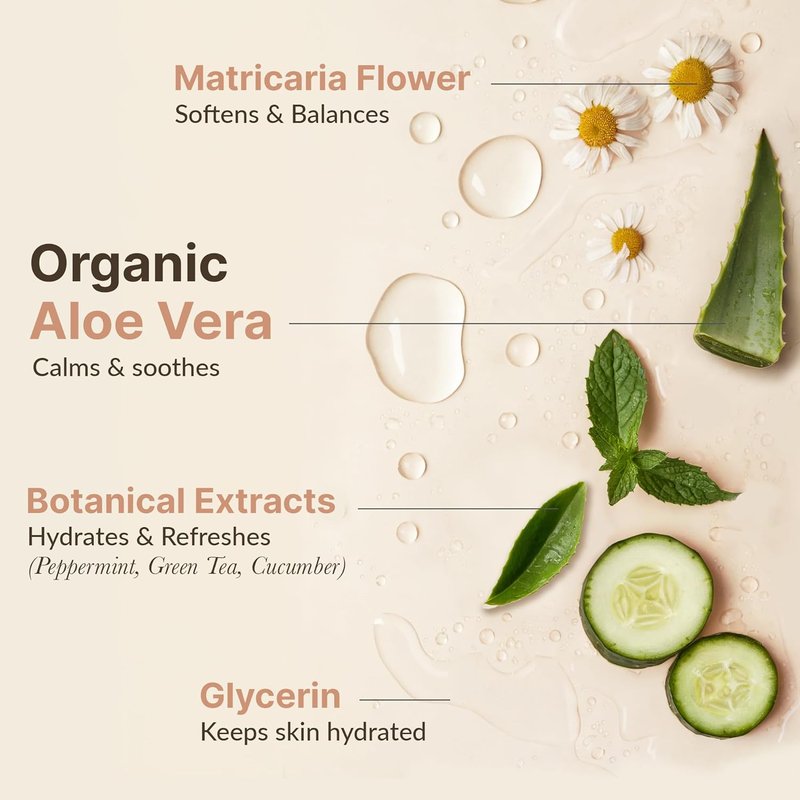 Aloe Vera After Sun Cooling Spray - Organic Formula for Sunburn Relief & Skin Hydration | Fast Absorbing, USA Made