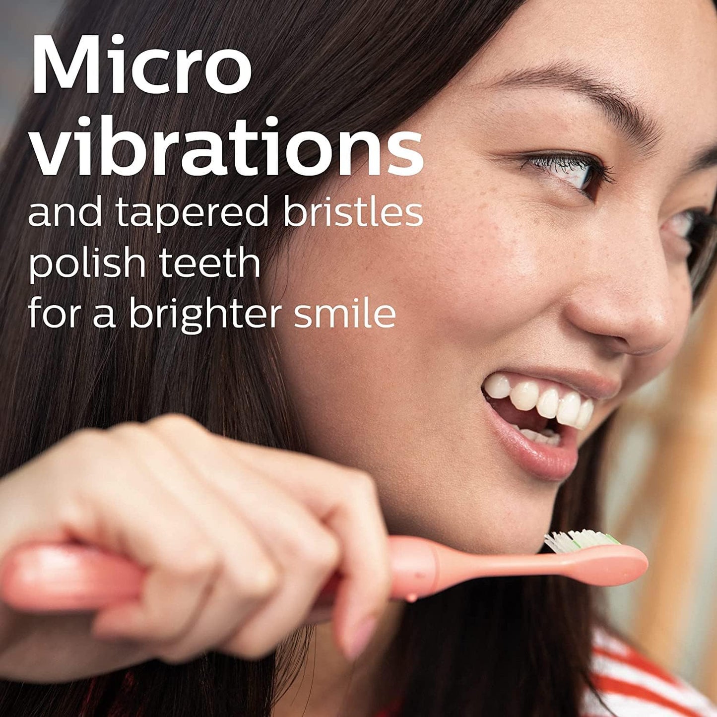 Philips One by Sonicare | Miami Coral Electric Toothbrush with 2 Brush Heads - Compact Design
