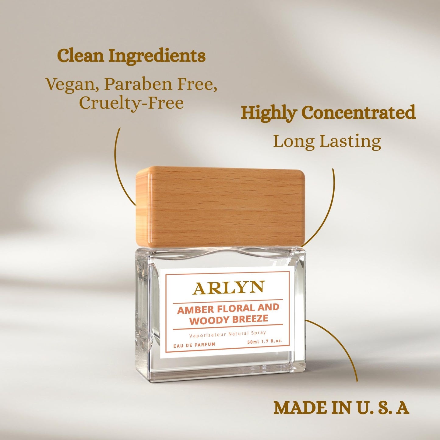 ARLYN Amber Floral Woody Breeze Eau De Parfum Inspired by Bc.arat Ruge 540, Long-Lasting Perfume for Men and Women, Vegan & Eco-Conscious with Clean Ingredients, Saffron, Jasmine, Cedar- 50ml / 1.7 oz