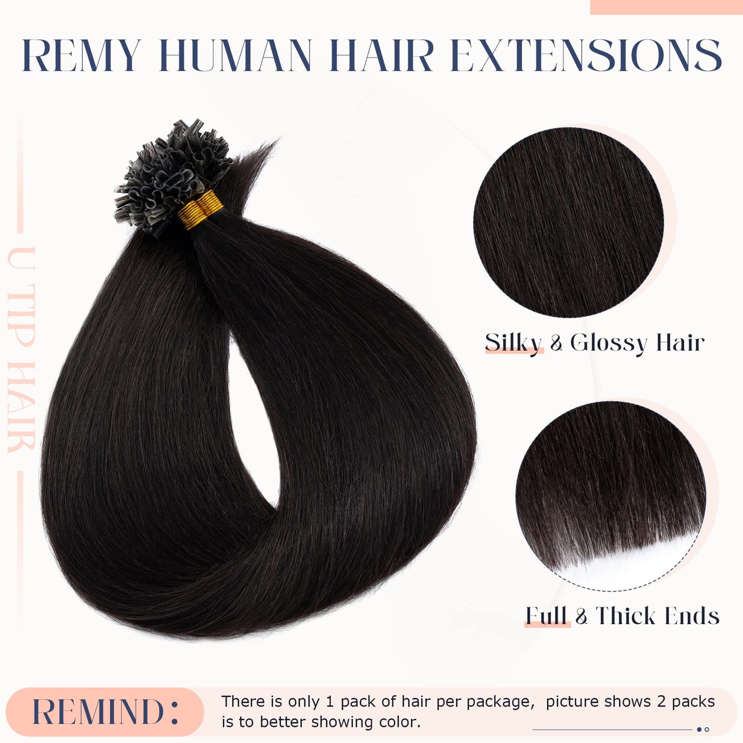 Hairro Pre Bonded Fushion Hair Extensions Nail Tip Human Hair Keratin U Tip Hairpieces Utip Remy Glue Stick Flat Tipped Hairpiece For Women 100 Strands 50g 16" #12P613 Golden Brown Mix Bleach Blonde