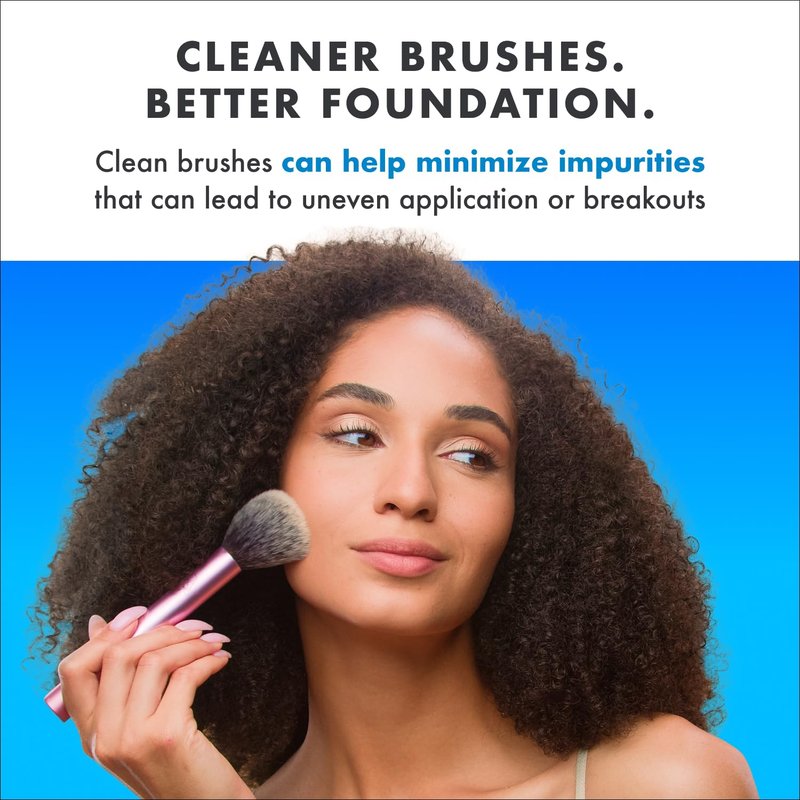 Cinema Secrets Blue Vanilla Makeup Brush Cleaner Kit - Professional Quick-Dry, Rinse-Free Formula | Cleansing Tin Included