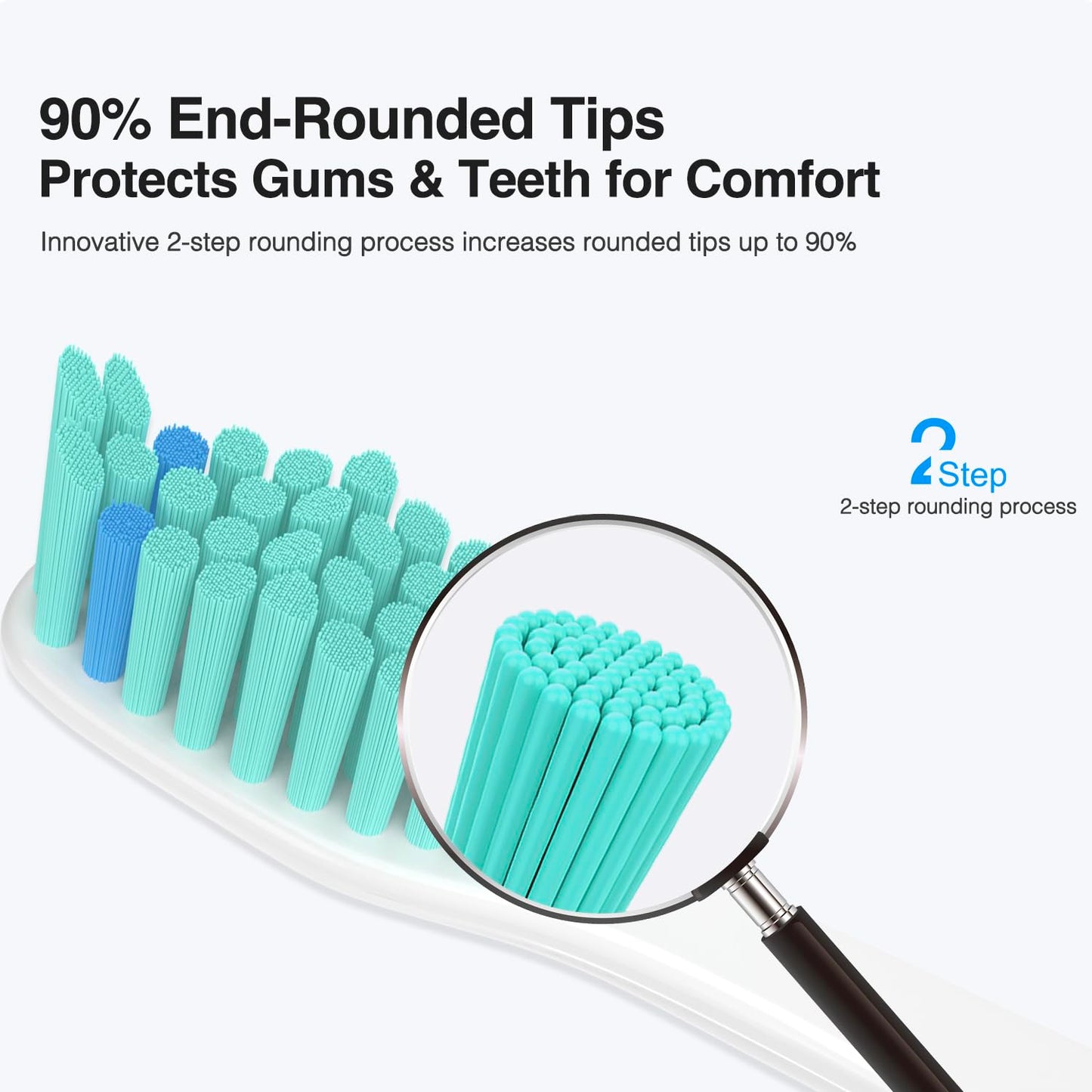 BOVVSLE Replacement Toothbrush Heads for Philips Sonicare Replacement Heads E-Series, Essence, Electric Replacement Brush Head for Phillips Sonicare E Series, for Philips Sonic Care Toothbrush,6 Pcs