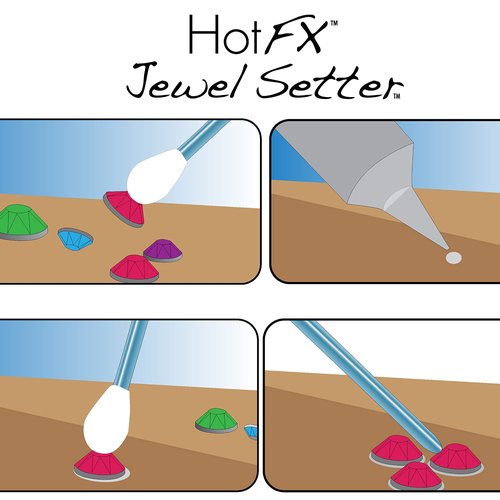 The Beadsmith Jewel Setter – Crystal FX – 5 Inches – Waxed Tip and Positioning Tip - Tool for Working with Crystals, Rhinestones, Seed Beads, Flat Back Stones, Diamond Painting & Nail Art