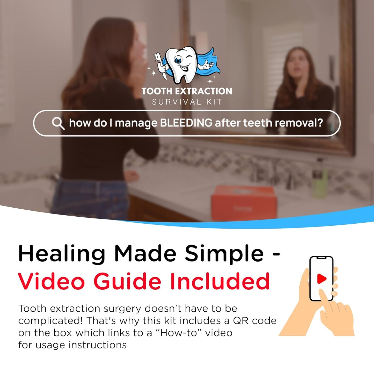 Wisdom Teeth Recovery Kit - Reusable Head Wrap with Ice Packs, Oral Irrigation Syringe & More | Complete Healing Essentials