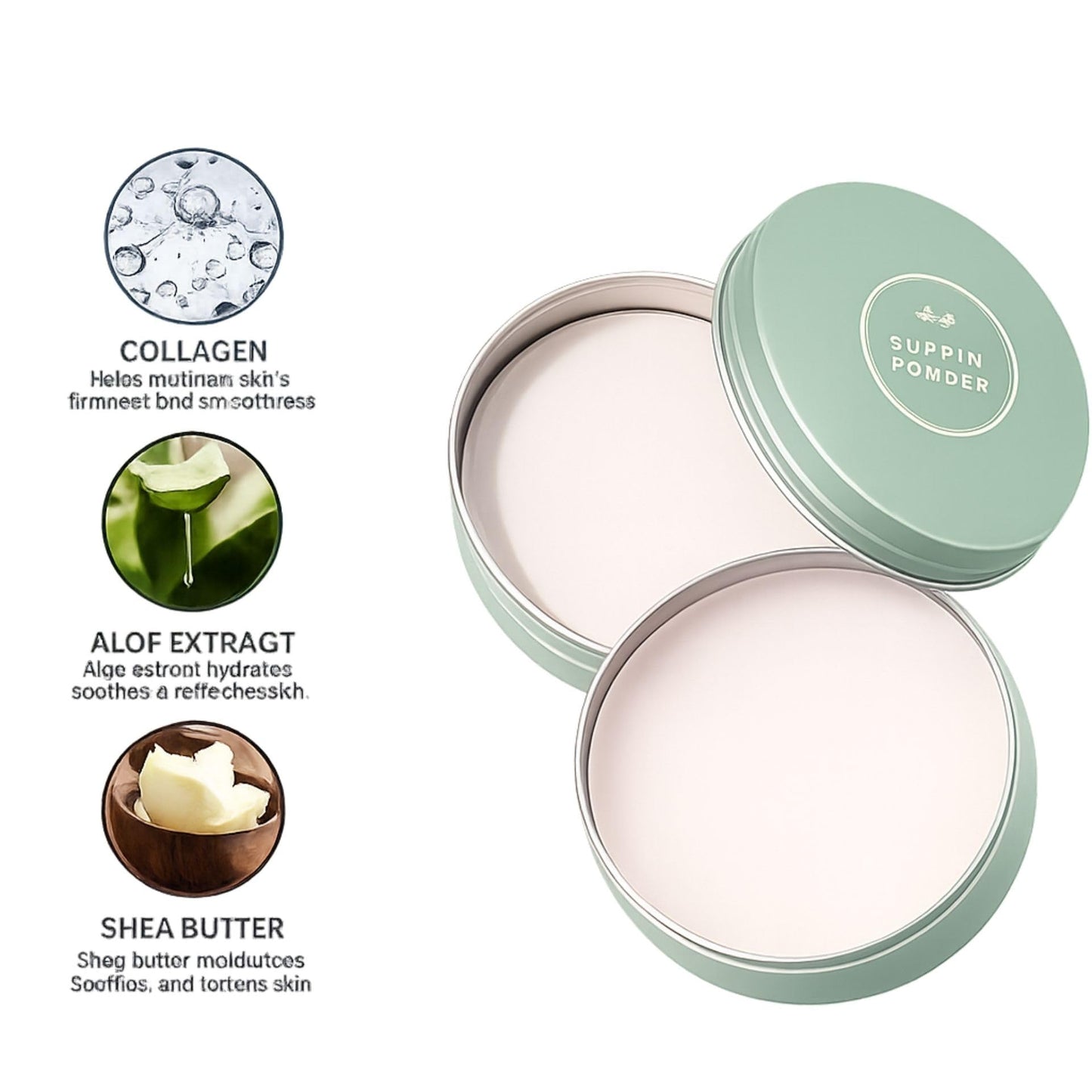 Club Suppin Translucent Pressed Powder, Loose Setting Powder, Finishing Face Powder with Shea Butter, Amino Acids & Aloe Extract, Long Lasting, Hydrating, Overnight Japanese Makeup, Floral Bouquet
