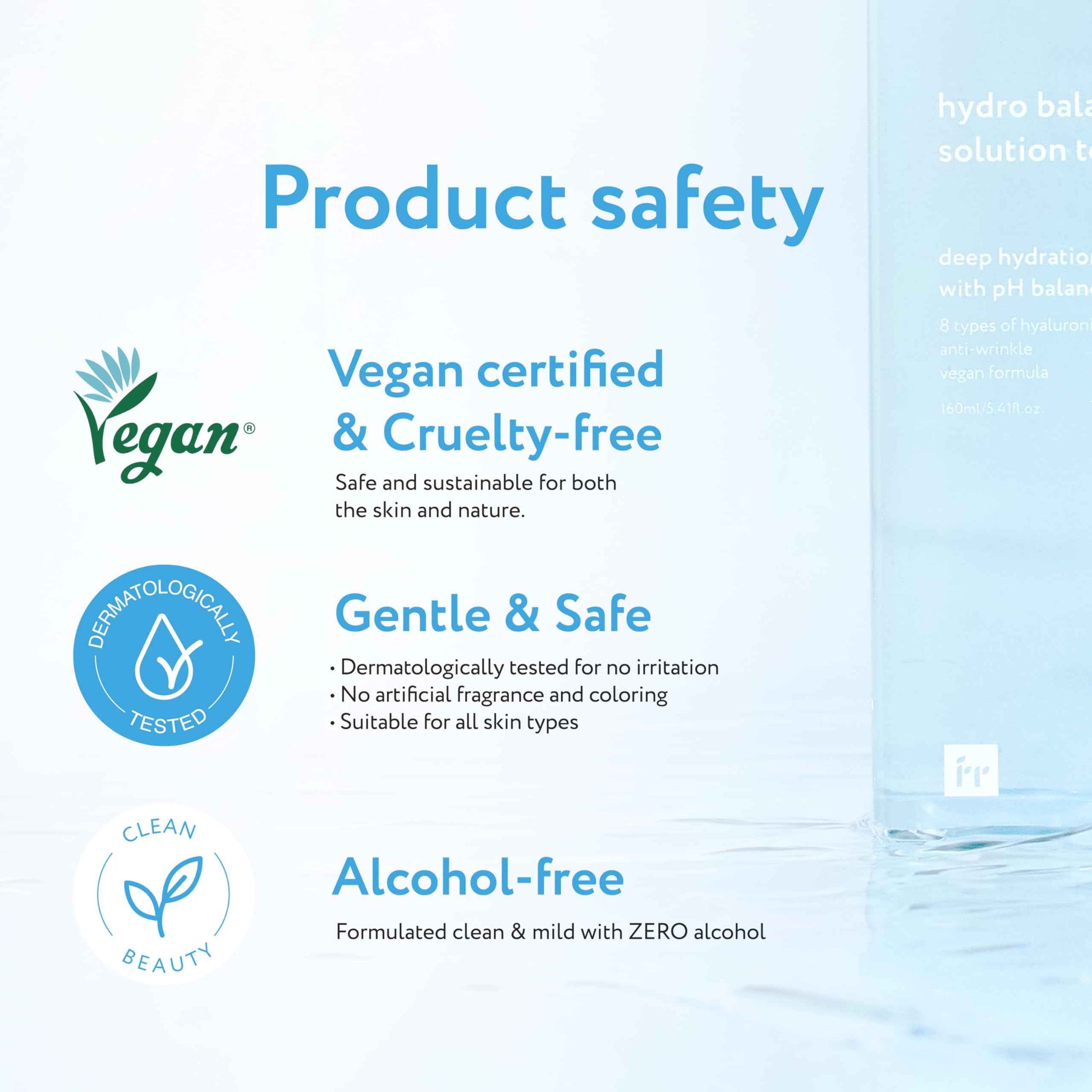 Face Republic Hydro Balance Solution Toner 160ml 5.41 fl oz | Hydrating & Balancing | Hyaluronic Acids, Panthenol, Adenosine | Soft, Plump Skin | Vegan Korean Skin Care