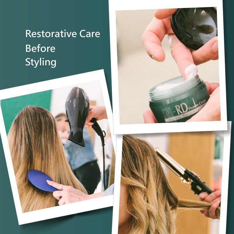 SH-RD Protein Cream - Leave-In Conditioner for Dry, Damaged Hair | 2.71oz with Rosemary Extract & Silk Protein