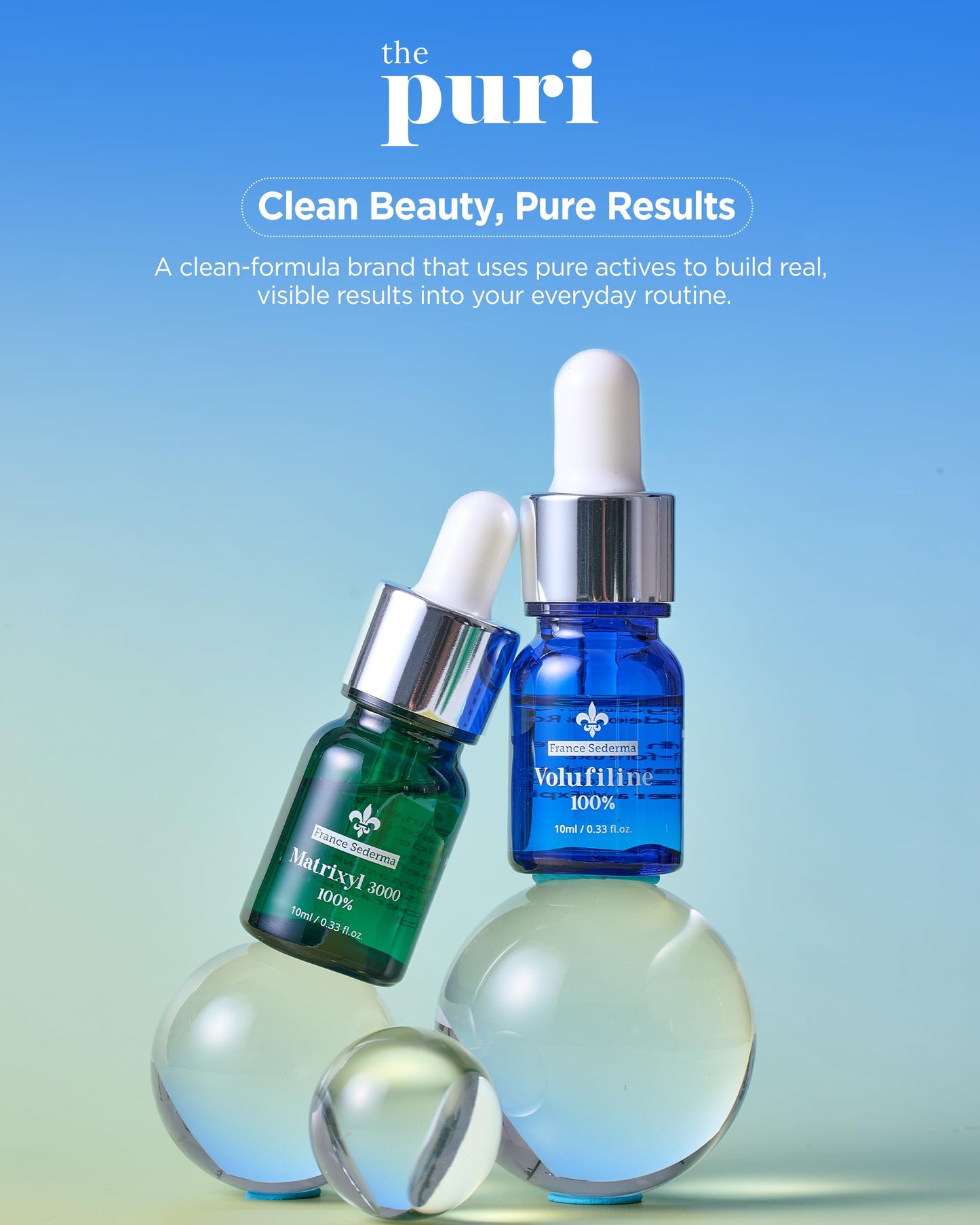 THEPURI Volufiline™ Booster Serum [2-Pack Value] (10ml x 2) – Sederma France Cosmetic Active | Helps Skin Look Plumper & Firmer | Mix-In Ampoule for Face Neck Body | Oil-Essence