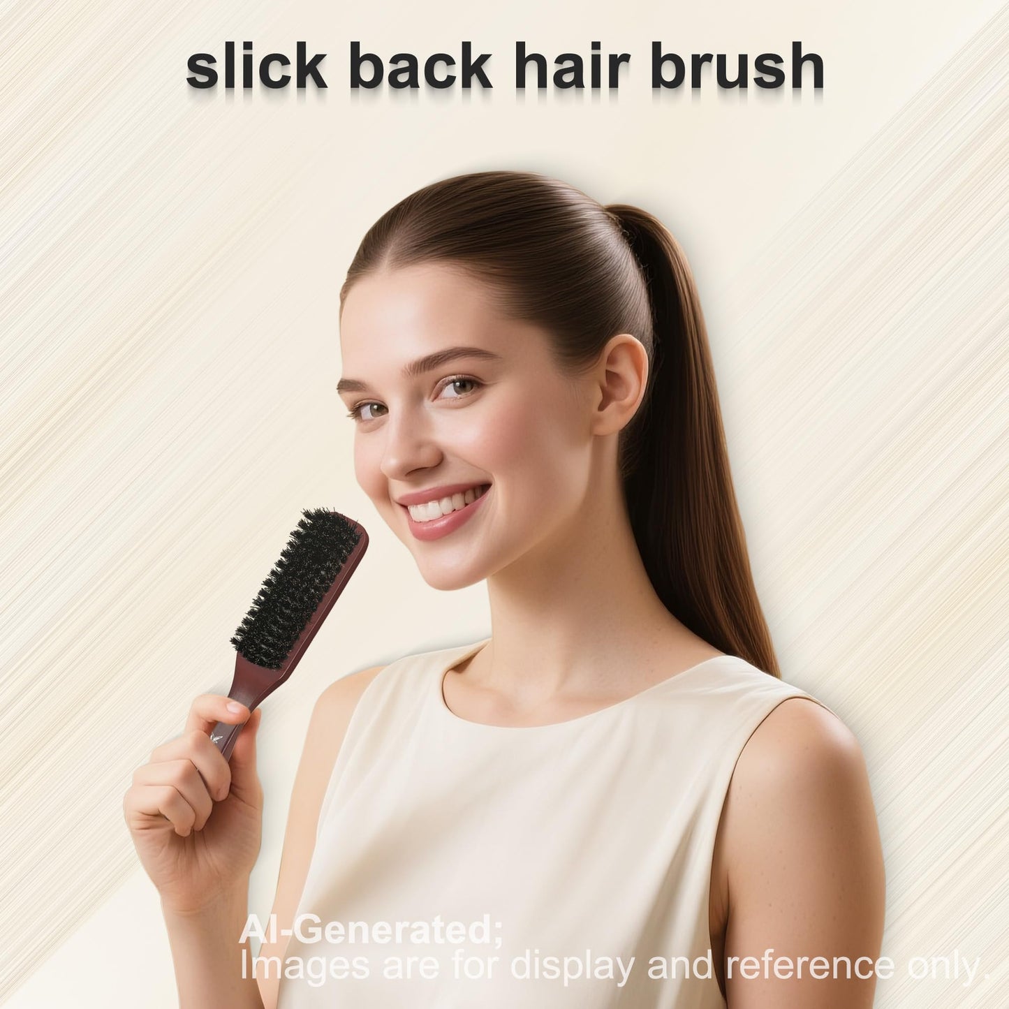 SUNBIRD Slick Back Hair Brush, Boar Bristle