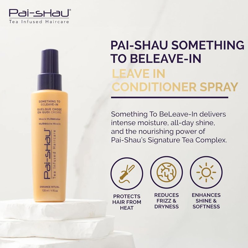 Pai-Shau Leave-In Conditioner Spray - Detangling, Heat Protection & Frizz Control | Hydrating Hair Treatment (6 Fl Oz)