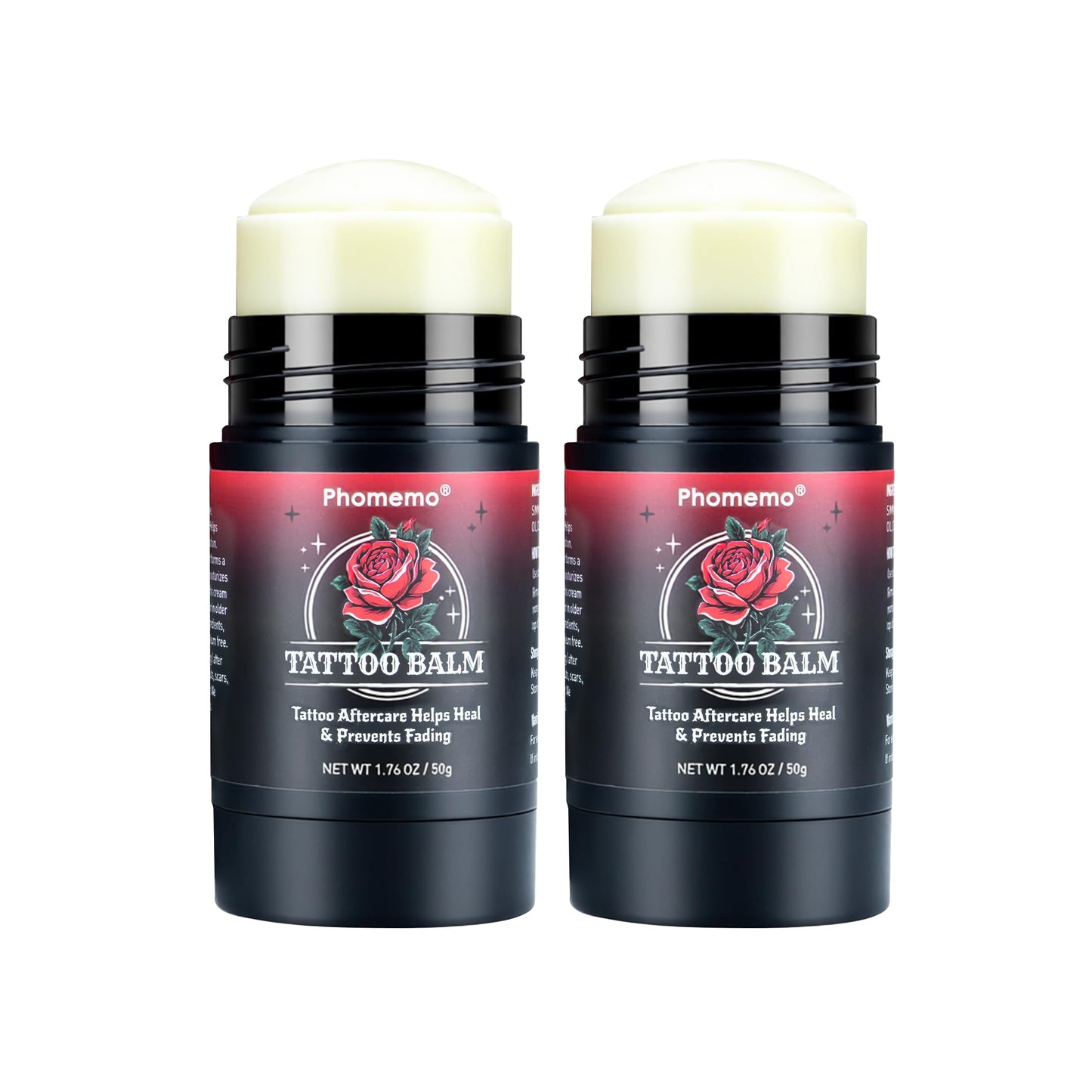 Phomemo Tattoo Aftercare Balm for Healing, Tattoo Butter for Moisturizing, Enhance Color for New & Old Tattoos, 100% Natural & Petroleum-Free Tattoos Cream, 1.76oz, 2 Pack