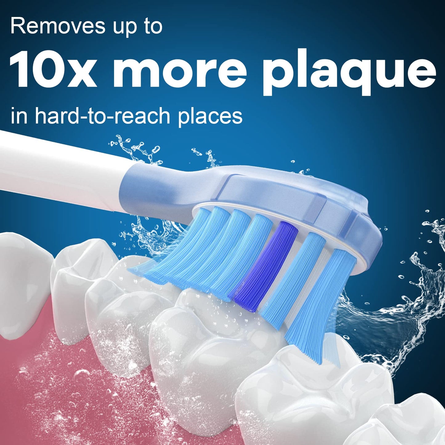 Toptheway Replacement Toothbrush Heads Compatible with Philips Sonicare C-3 Premium Plaque Control 4100 5100 6100, Replacement Heads for G3 W3 C2 G2, 10 Brush Heads, Full Size, White