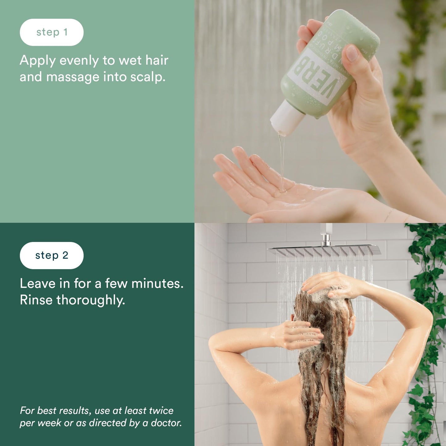 VERB® Scalp Care Bundle: Dandruff Shampoo, 8 fl oz + Ghost Scalp Exfoliating Nectar - Gently cleanse and remove dandruff and buildup for a clean, nourished scalp + moisturized hair
