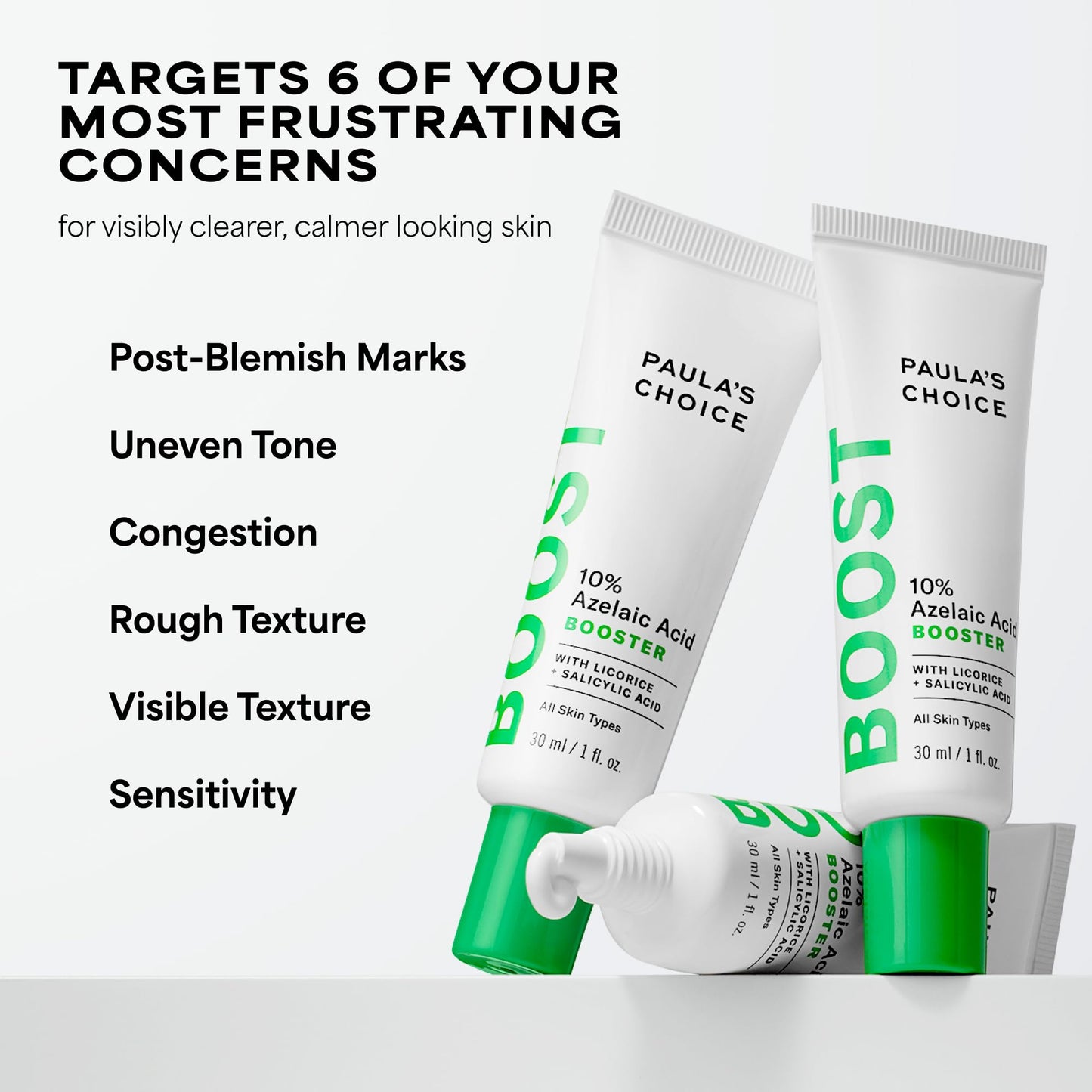 Paula’s Choice BOOST 10% Azelaic Acid Booster Cream Gel, Oil-Free Serum Fades Discoloration & Post-Blemish Marks, with Licorice Extract & Salicylic Acid, Fragrance-Free, 1 Fl Oz