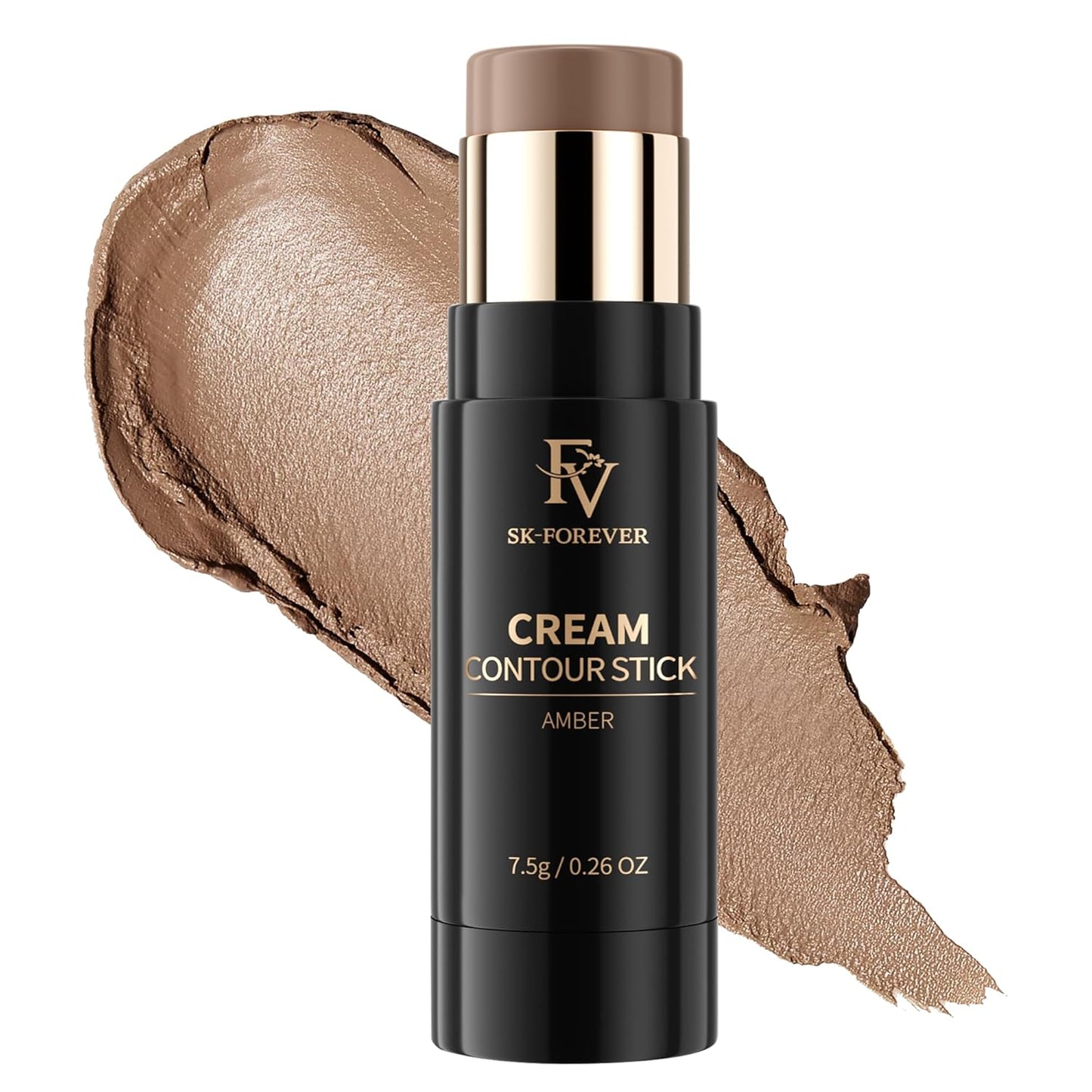 Cool Toned Contour Stick - Creamy Blendable Formula for Natural Face Sculpting | Fair/Light Skin, 01 Amber