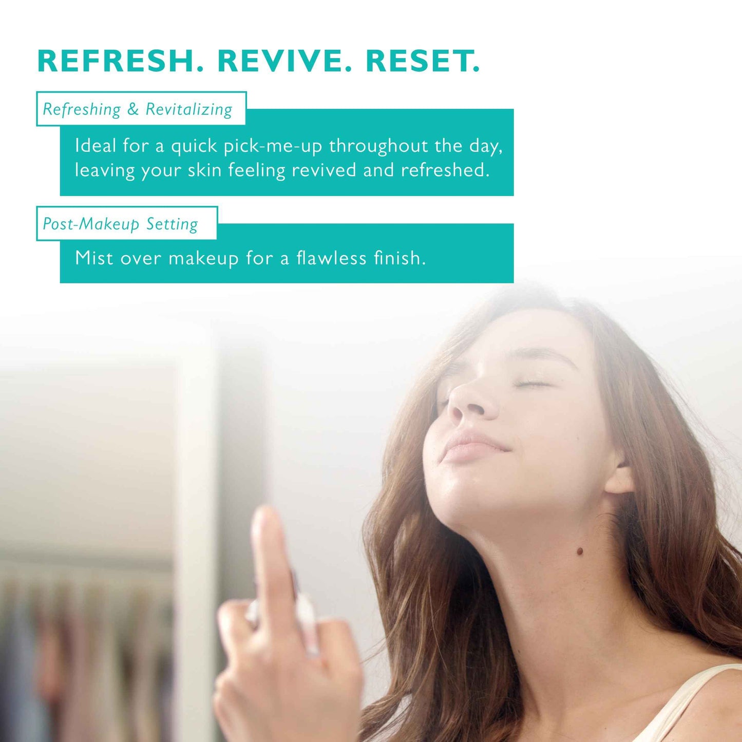 STEM Natural Intelligence ReSet Moisturizing Facial Spray, Setting Spray for Makeup, Makeup Setting Spray for Luxury Skin Care, Face Moisturizer for Women, Finishing Spray for Makeup, 1 oz