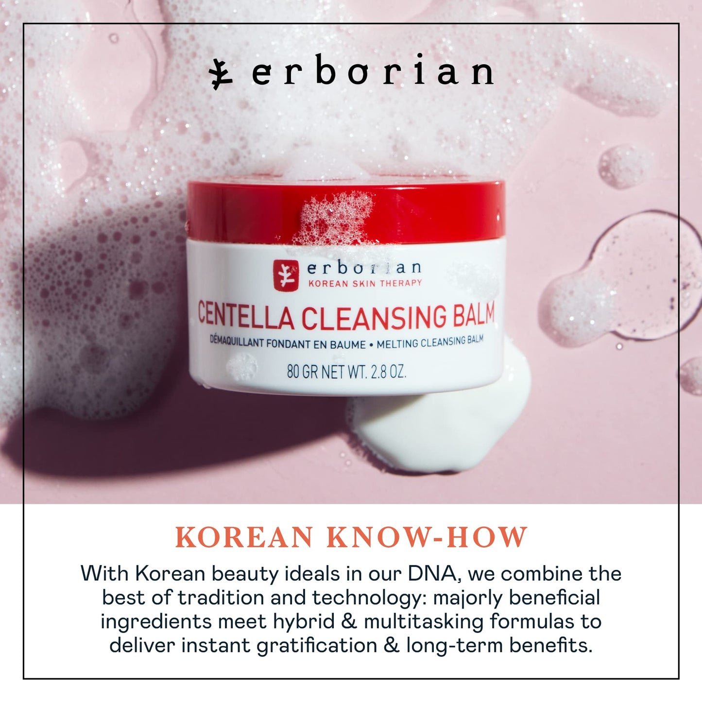 Erborian Centella Melting Cleansing Balm, Gentle Cleanser Purifies Skin & Removes Makeup, Oil & SPF, Non-Stripping, Soothes, Hydrates, Korean Skincare