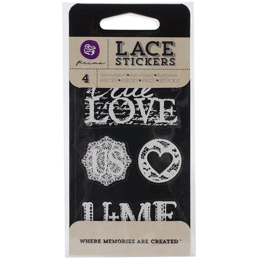 Prima Marketing Lace Stickers, Enamored